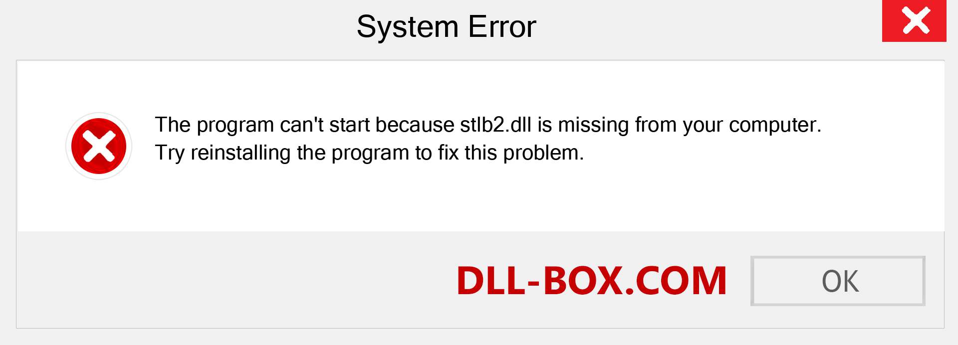  stlb2.dll file is missing?. Download for Windows 7, 8, 10 - Fix  stlb2 dll Missing Error on Windows, photos, images