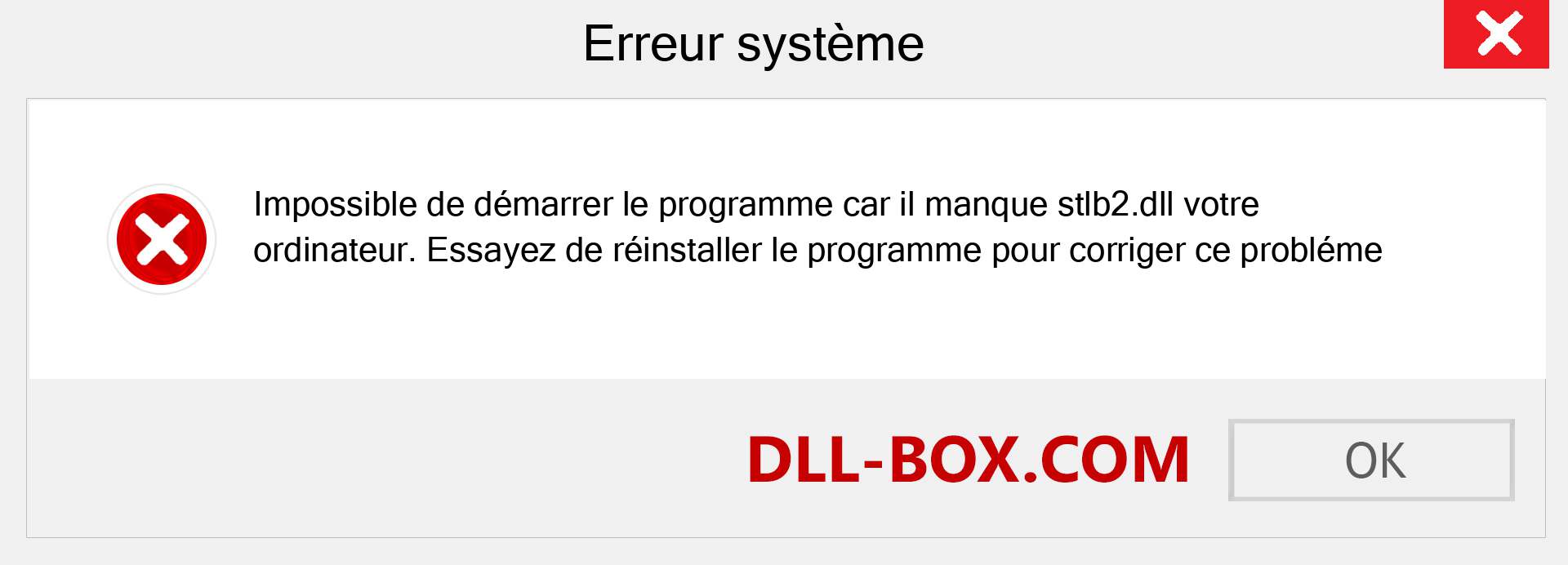 Le fichier stlb2.dll est manquant ?. Télécharger pour Windows 7, 8, 10 - Correction de l'erreur manquante stlb2 dll sur Windows, photos, images