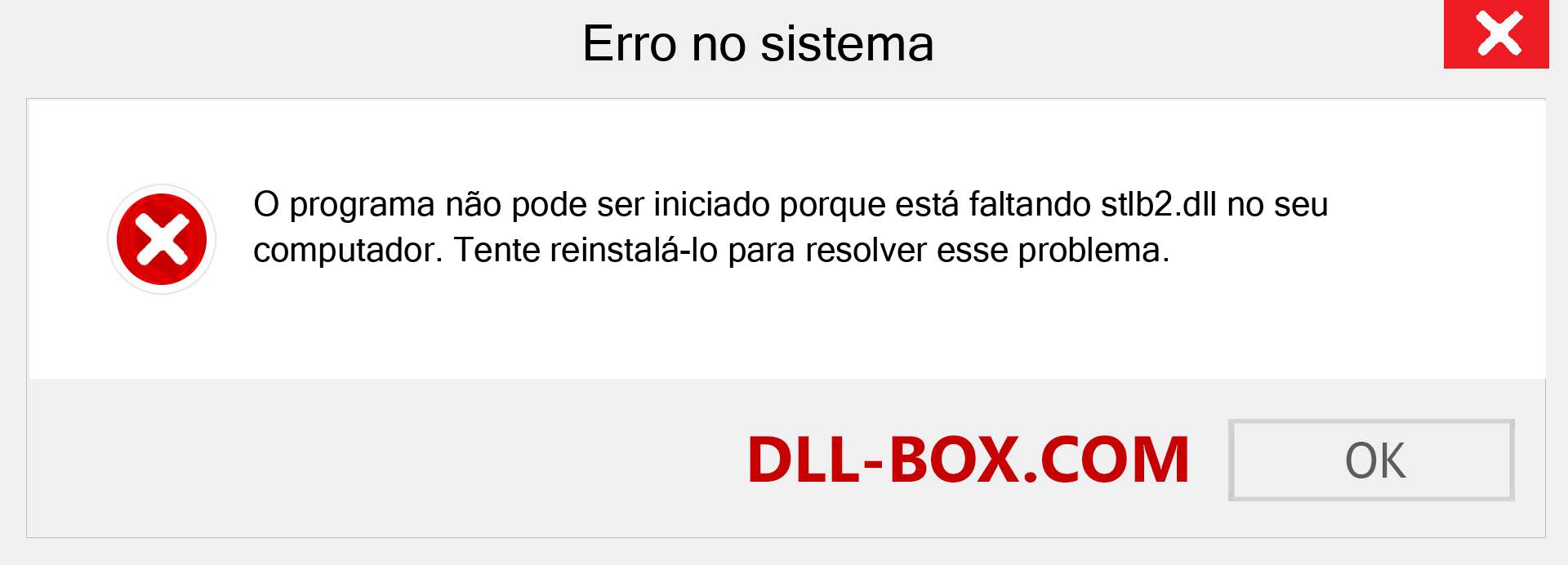 Arquivo stlb2.dll ausente ?. Download para Windows 7, 8, 10 - Correção de erro ausente stlb2 dll no Windows, fotos, imagens